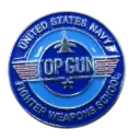 Top Gun : Insignia Logo Color Azul Pin