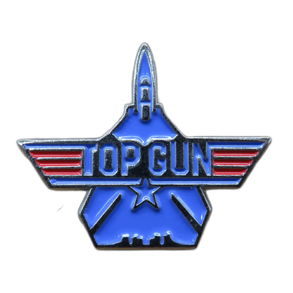 [0542] Top Gun : Insignia Logo con Avion Azul Pin