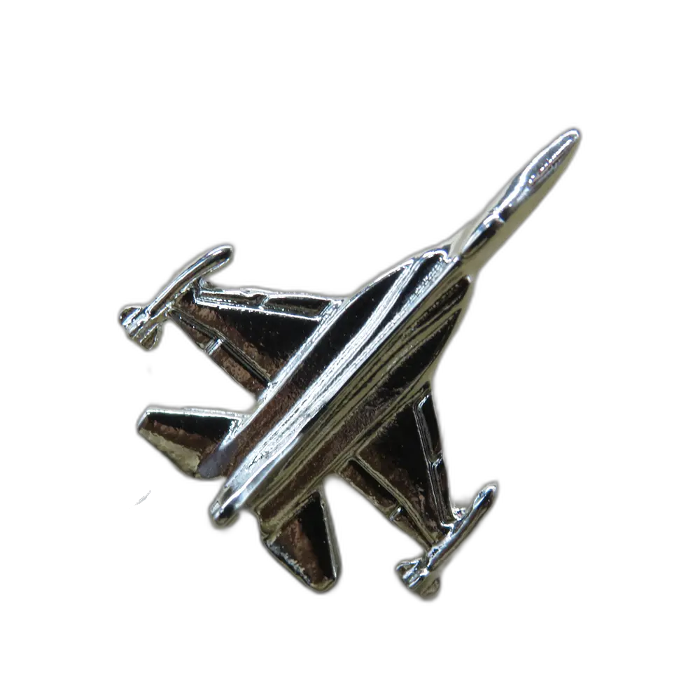 [0565] F-16 Fighting Falcon Plateado Small Pin