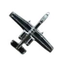 A-10 Thunderbolt Plateado Pin