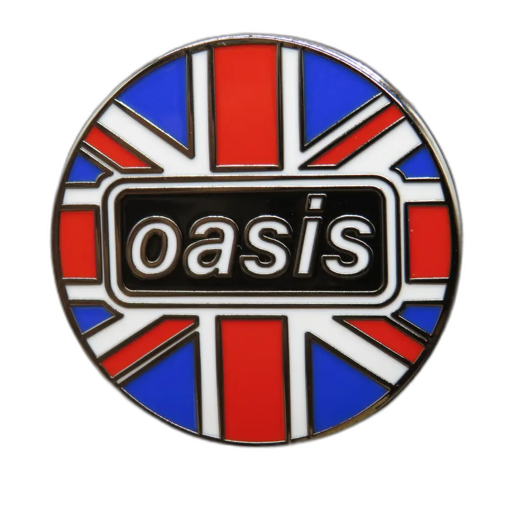 Oasis : Logo en Bandera Inglaterra Redondo Pin