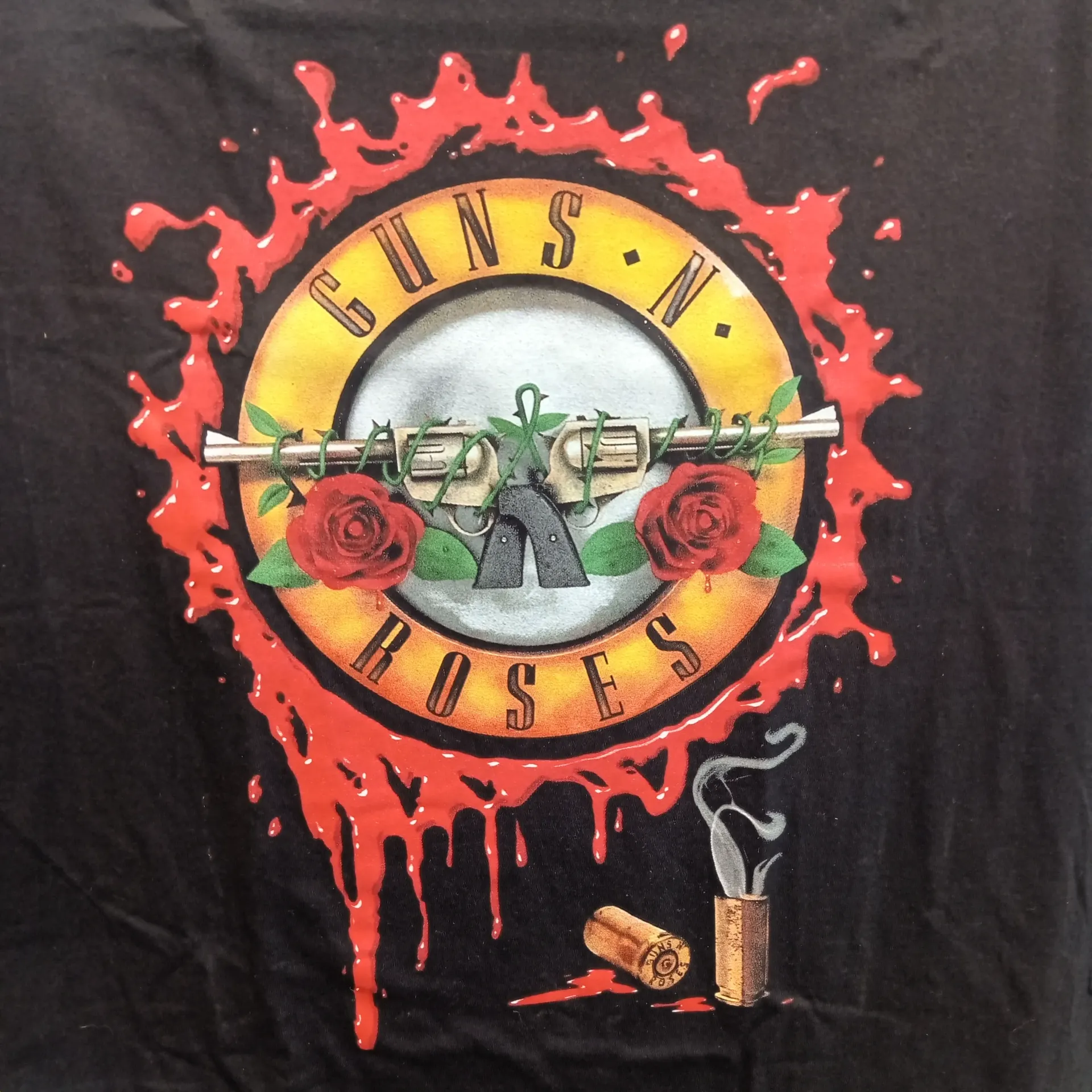 Guns N Roses : Logo Pistolas y Rosas Polera (S)