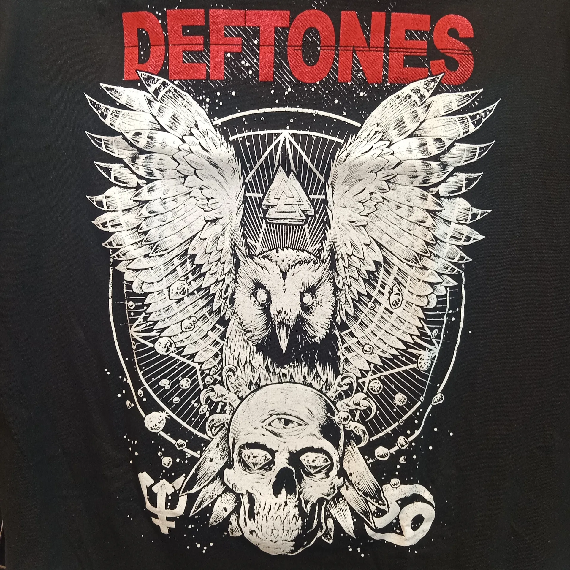 Deftones : Buho y Calavera Polera (S)