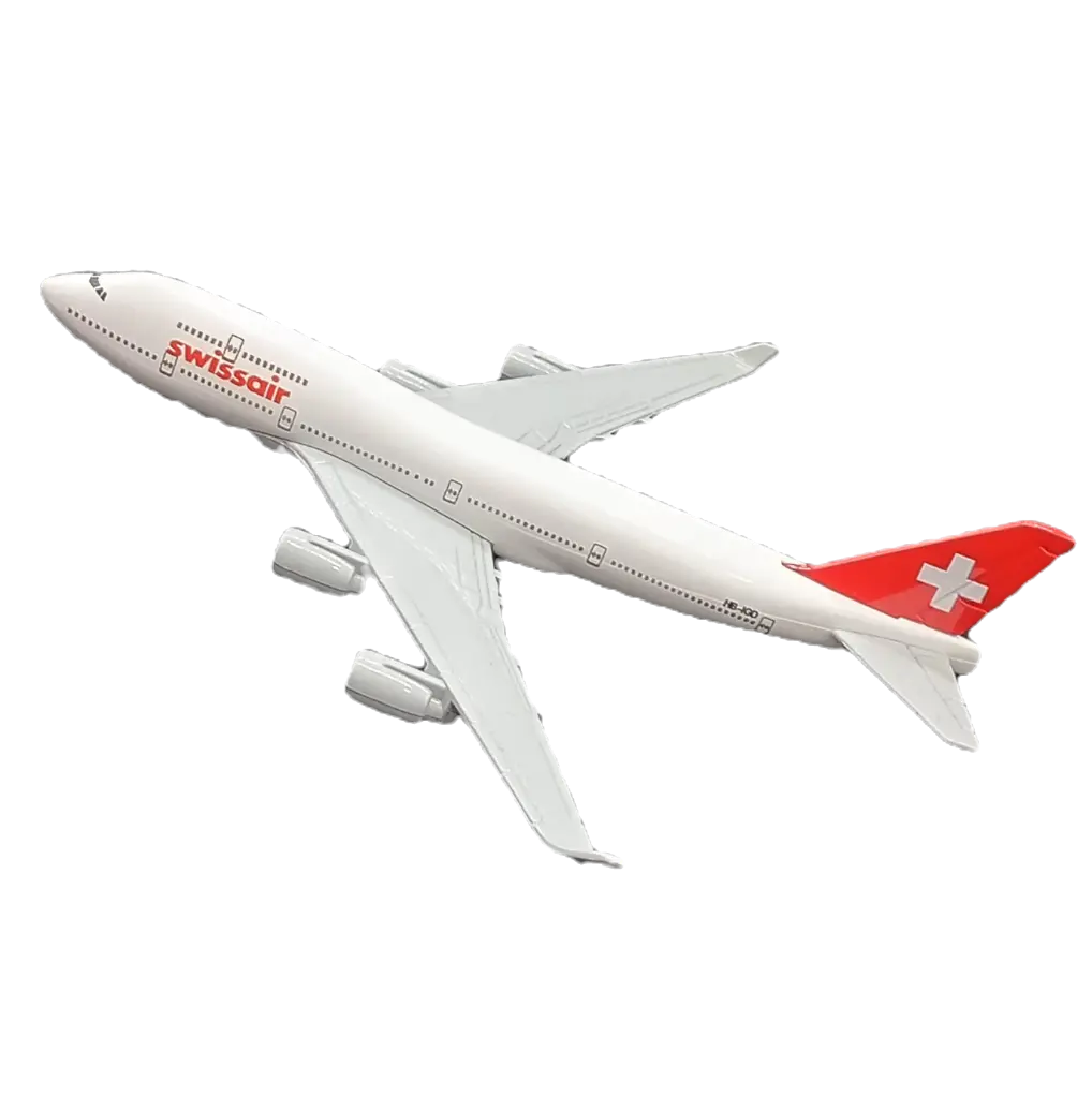 [B 0004] SWISSAIR B747 Avion a escala 1:400